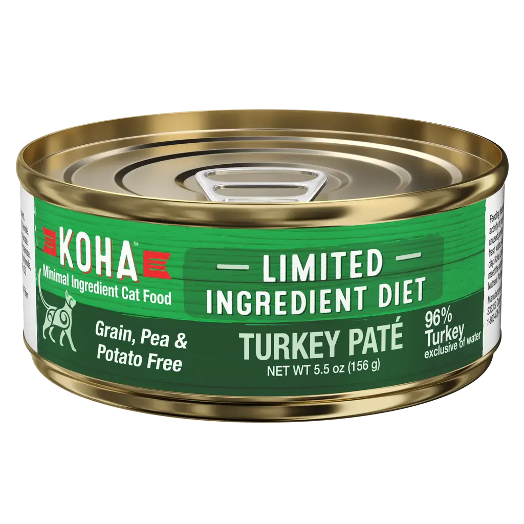 KOHA Limited Ingredient Diet Turkey Pâté Wet Cat Food 3 oz Cans Case of 24 KOHA