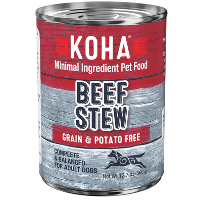 KOHA Minimal Ingredient Beef Stew for Dogs 12.7oz Cans Case of 12 KOHA