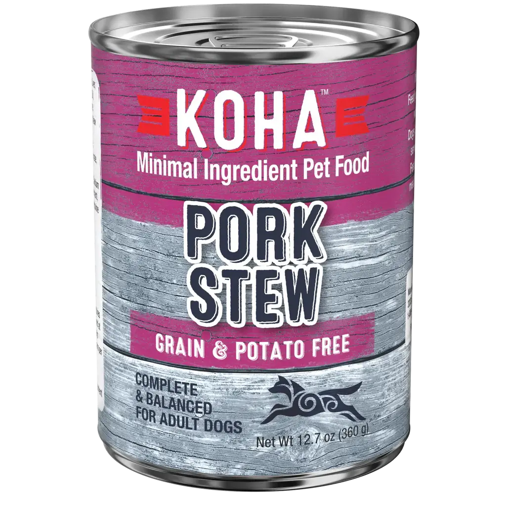 KOHA Minimal Ingredient Pork Stew for Dogs 12.7oz Case of 12 KOHA