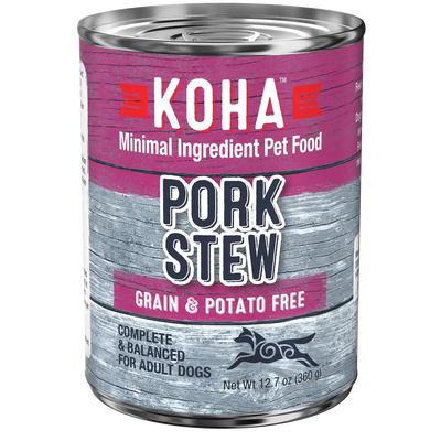 KOHA Minimal Ingredient Pork Stew for Dogs 12.7oz Case of 12 KOHA