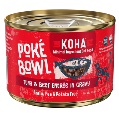 KOHA Poké Bowl Tuna & Beef Entrée in Gravy for Cats KOHA