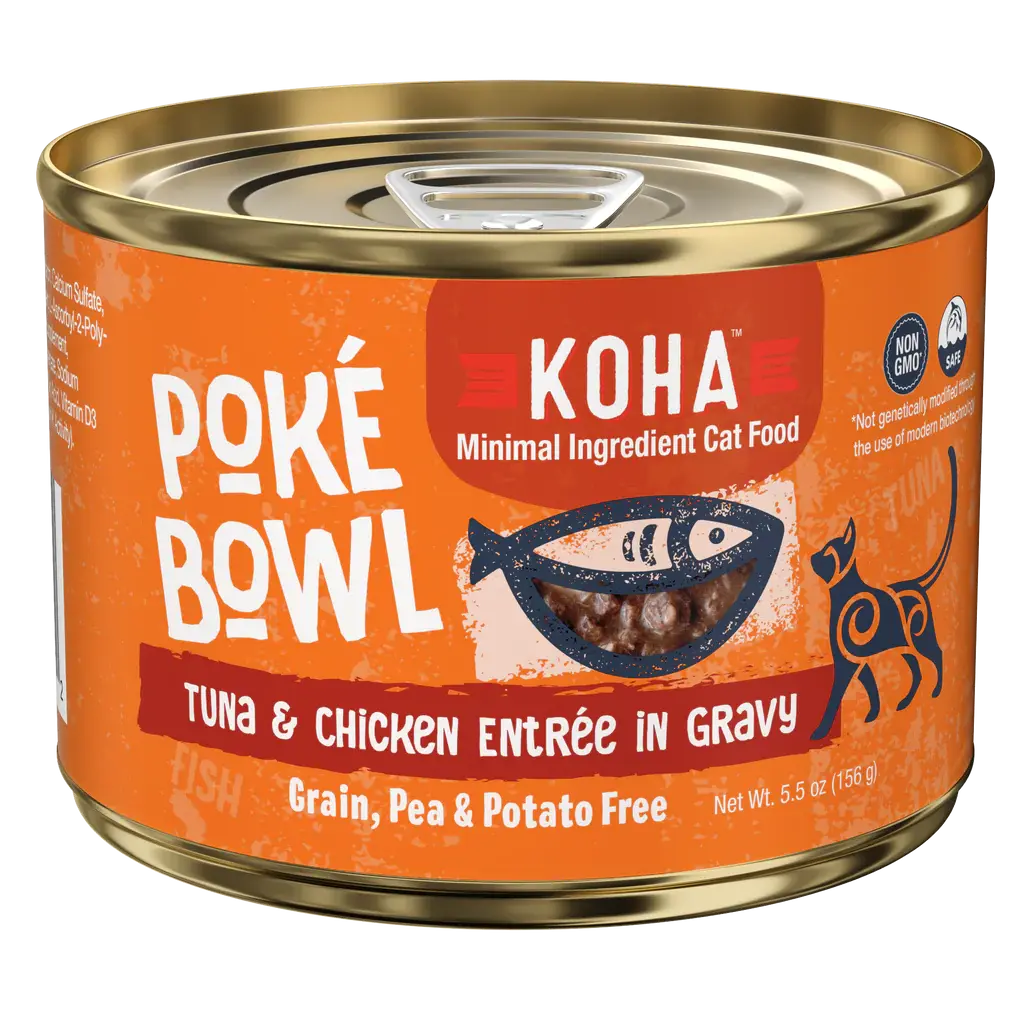 KOHA Poké Bowl Tuna & Chicken Entrée in Gravy for Cats KOHA