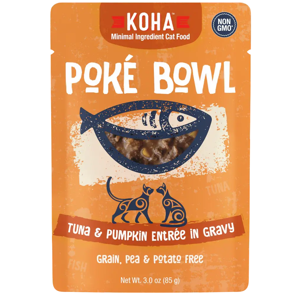 KOHA Poké Bowl Tuna & Pumpkin Entrée in Gravy for Cats KOHA