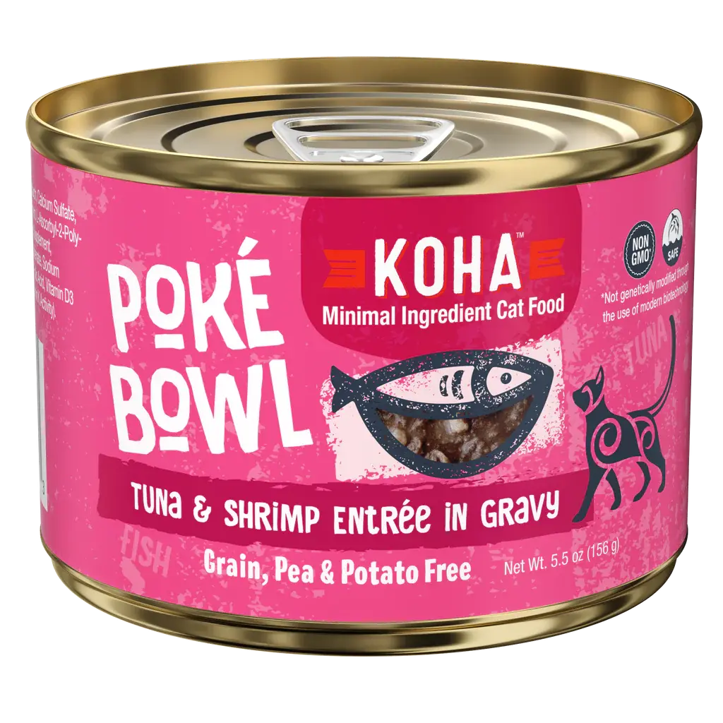 KOHA Poké Bowl Tuna & Shrimp Entrée in Gravy for Cats KOHA