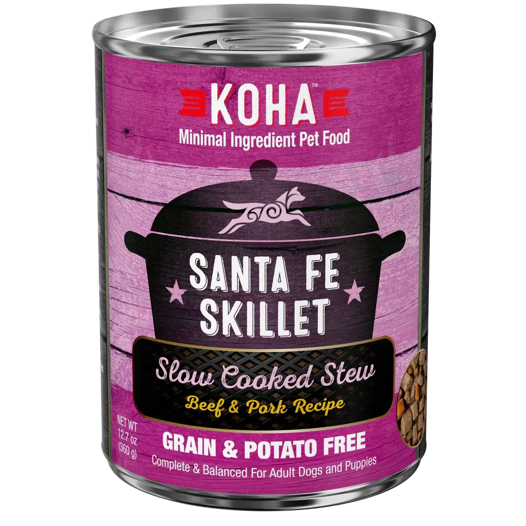 KOHA Santa Fe Skillet Slow Cooked Stew Beef & Pork Recipe for Dogs 12.7oz Case of 12 KOHA