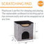 K&H PET PRODUCTS Thermo-Kitty Playhouse Heated Cat House & Cat Scratcher, 12" x 14" x 15" 4W K&H Pet Products