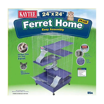 Kaytee® Deluxe Multi-Level Home with Casters Purple Color 24 X 24 Inch Kaytee®