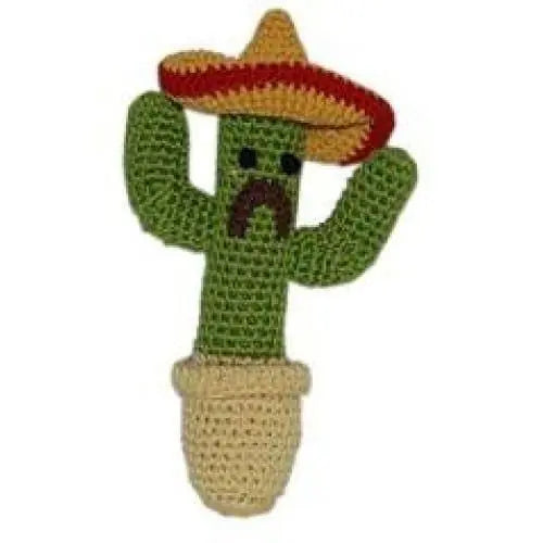 Knit Knacks Cactus Organic Cotton Small Dog Toy Pet Flys