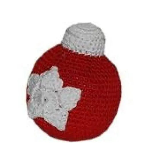 Knit Knacks Christmas Ornament Ball Organic Cotton Small Dog Toy Pet Flys