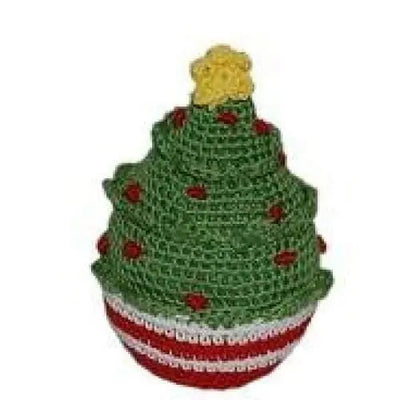 Knit Knacks Christmas Tree Organic Cotton Small Dog Toy Pet Flys