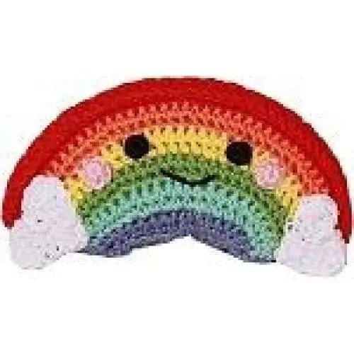 Knit Knacks Happy Rainbow Organic Cotton Small Dog Toy Pet Flys