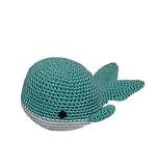Knit Knacks Whale Organic Cotton Small Dog Toy Pet Flys
