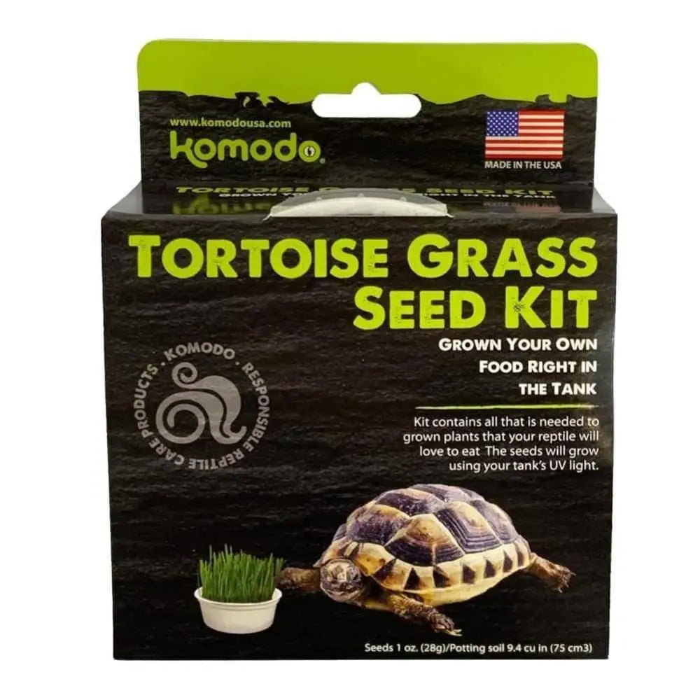 Komodo Grow Your Own Grass Seed Kit for Tortoise Seeds: 1 oz, Potting Soil: 9.4 Cu. In Komodo