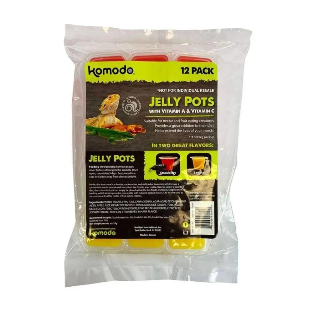 Komodo Jelly Pots Fruit Flavor Insect Food 1ea/1.3 oz, 12 ct Komodo