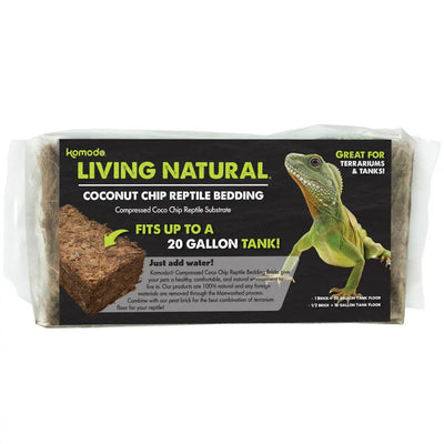 Komodo Living Natural Coconut Chip Reptile Bedding Brick Komodo