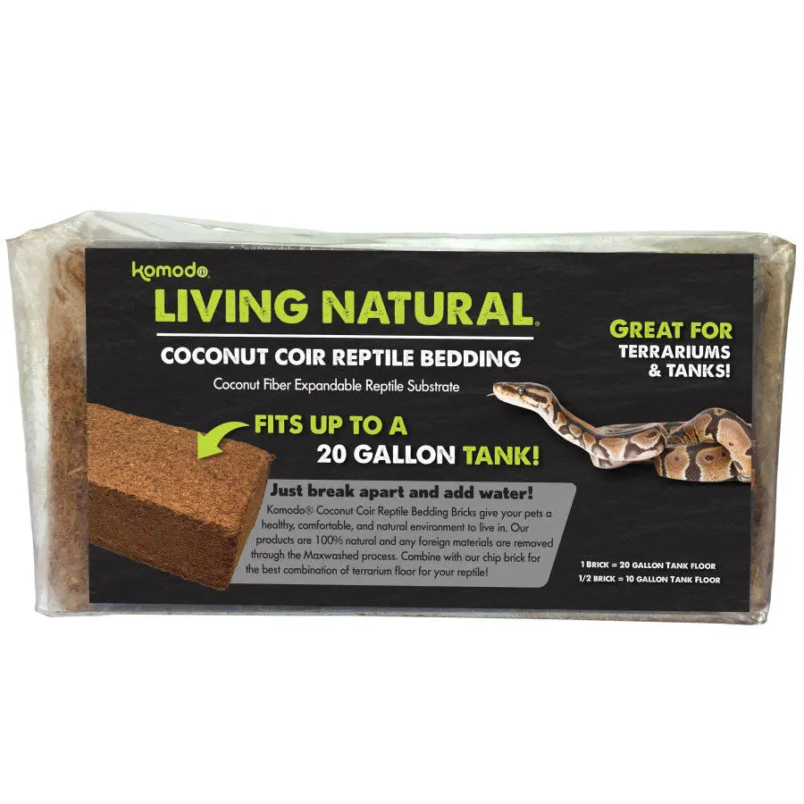 Komodo Living Natural Coconut Coir Reptile Bedding Brick Komodo