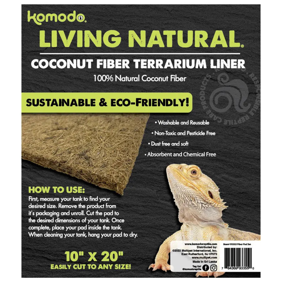 Komodo Living Natural Coconut Fiber Terrarium Liner Komodo