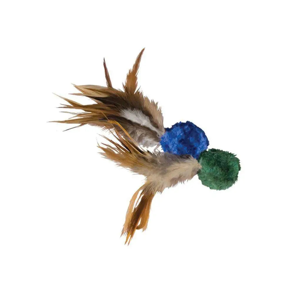 Kong® Naturals Crinkle Ball with Feathers Cat Toys Assorted Kong®