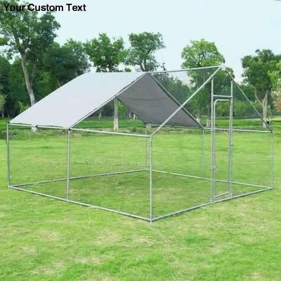 Large Walk in Shade Cage Chicken Coop with Roof Cover Costway