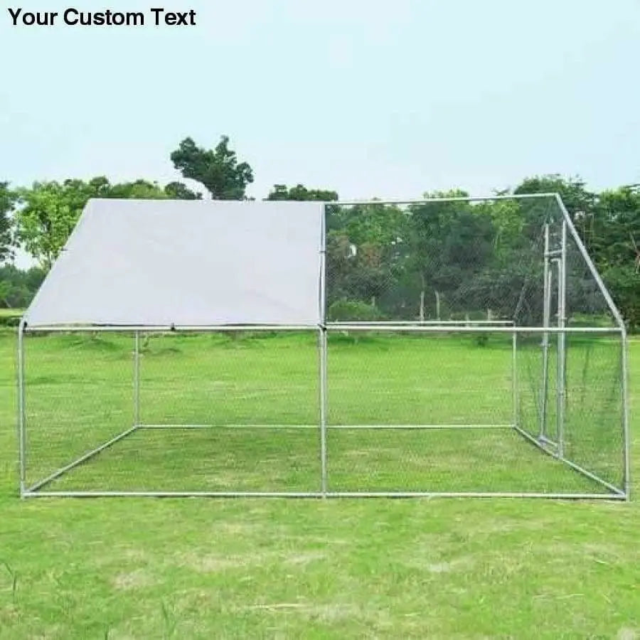 Large Walk in Shade Cage Chicken Coop with Roof Cover Costway