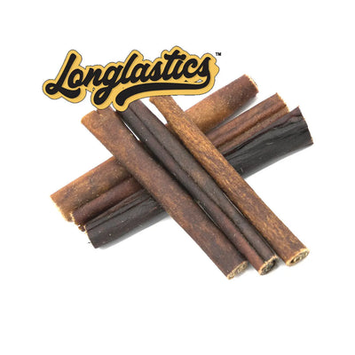 Longlastics Thick Collagen Stick 11" to 12" (5 Pack) for Medium to Large Dogs / Medium Chewers Barking Buddha