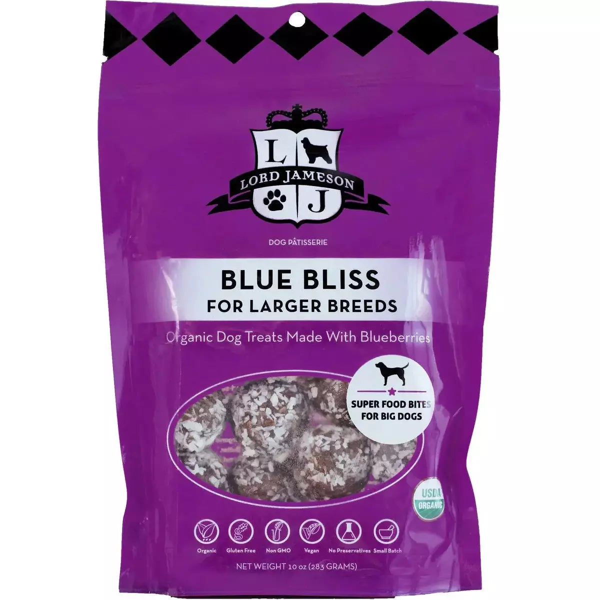 Lord Jameson Blue Bliss Large Breed Organic Soft & Chewy Dog Treats 10oz Lord Jameson