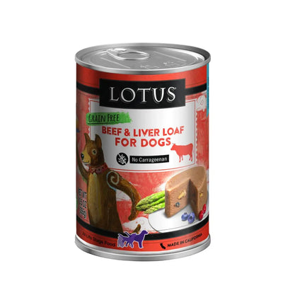 Lotus Grain-Free Beef Loaf Canned Dog Food, 12/12.5oz Lotus