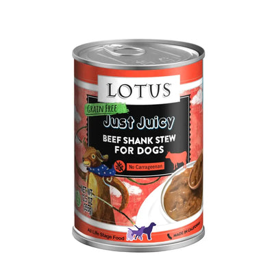 Lotus Just Juicy Beef Shank Stew Grain-Free Canned Dog Food Lotus