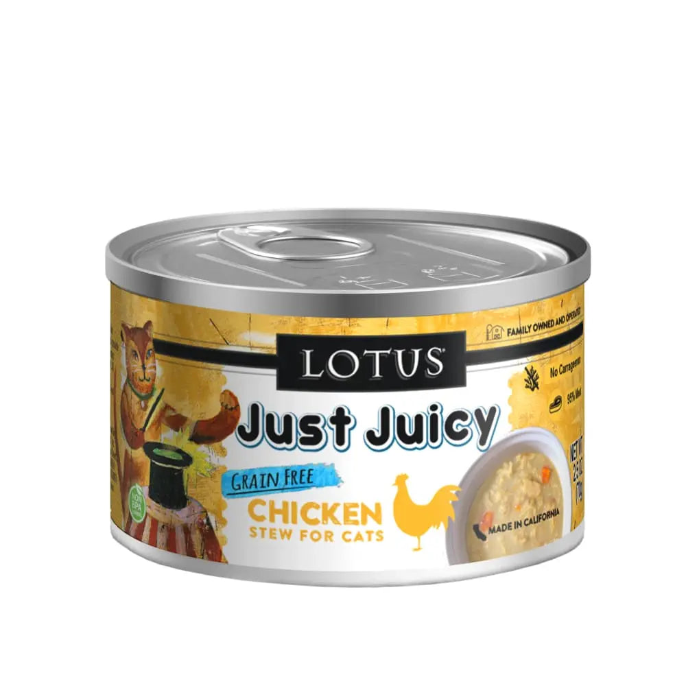 Lotus Just Juicy Chicken Stew Grain-Free Canned Cat Food Lotus