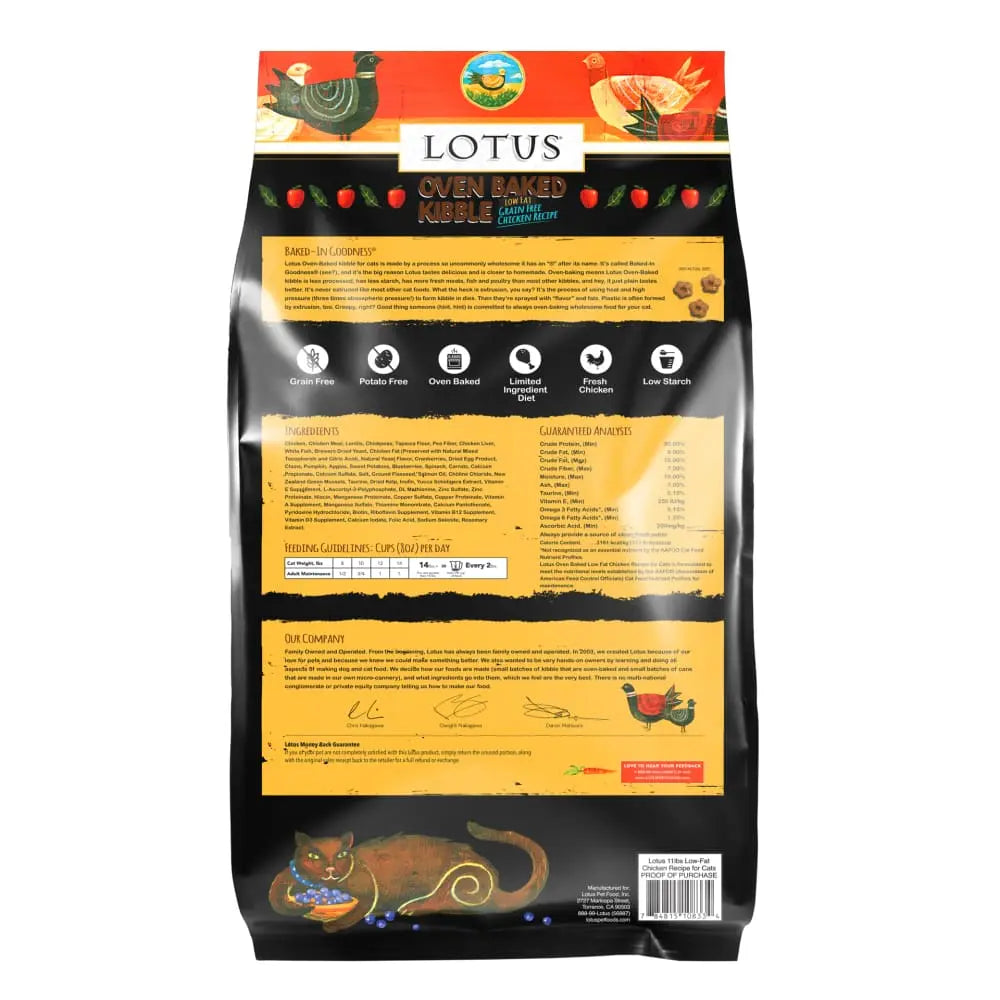 Lotus Low-Fat Chicken Grain-Free Recipe Dry Cat Food Lotus