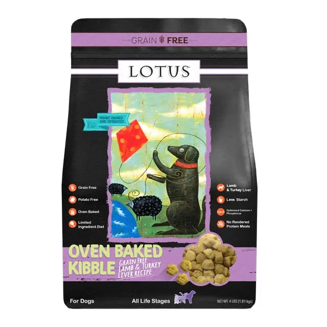 Lotus Oven-Baked Grain-Free Lamb & Turkey Liver Recipe Dry Dog Food Lotus
