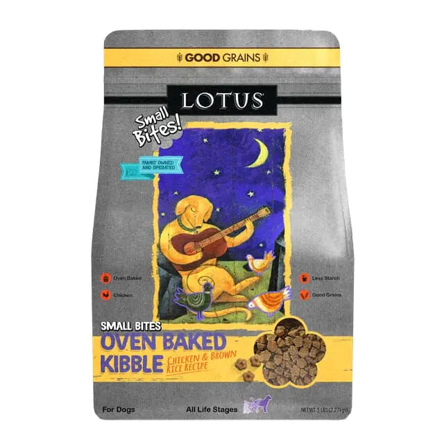 Lotus Oven-Baked Small Bites Good Grains Chicken Recipe Adult Dry Dog Food Lotus