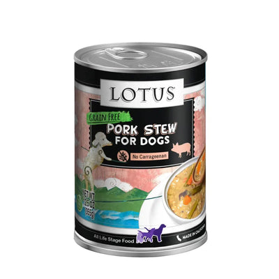 Lotus Pork Stew Grain-Free Canned Dog Food Lotus