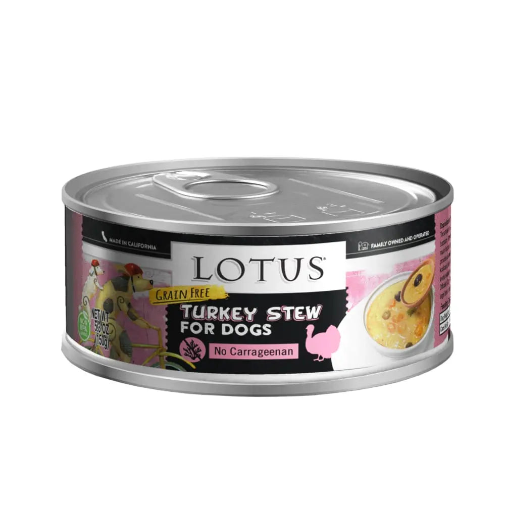 Lotus Wholesome Turkey Stew Grain-Free Canned Dog Food Lotus