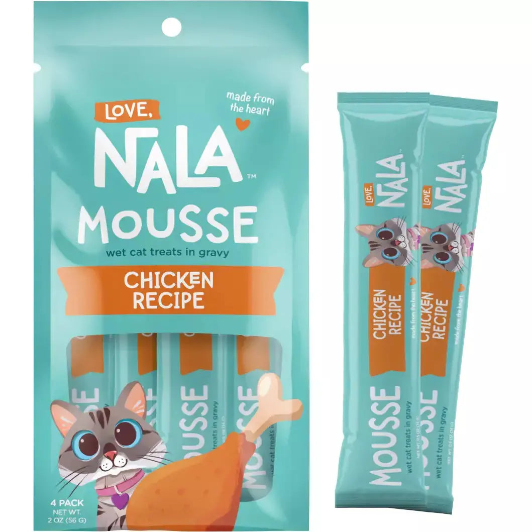 Love, Nala Chicken Recipe Mousse Cat Treat .5oz Pounch - 4pk (2oz) Love Nala
