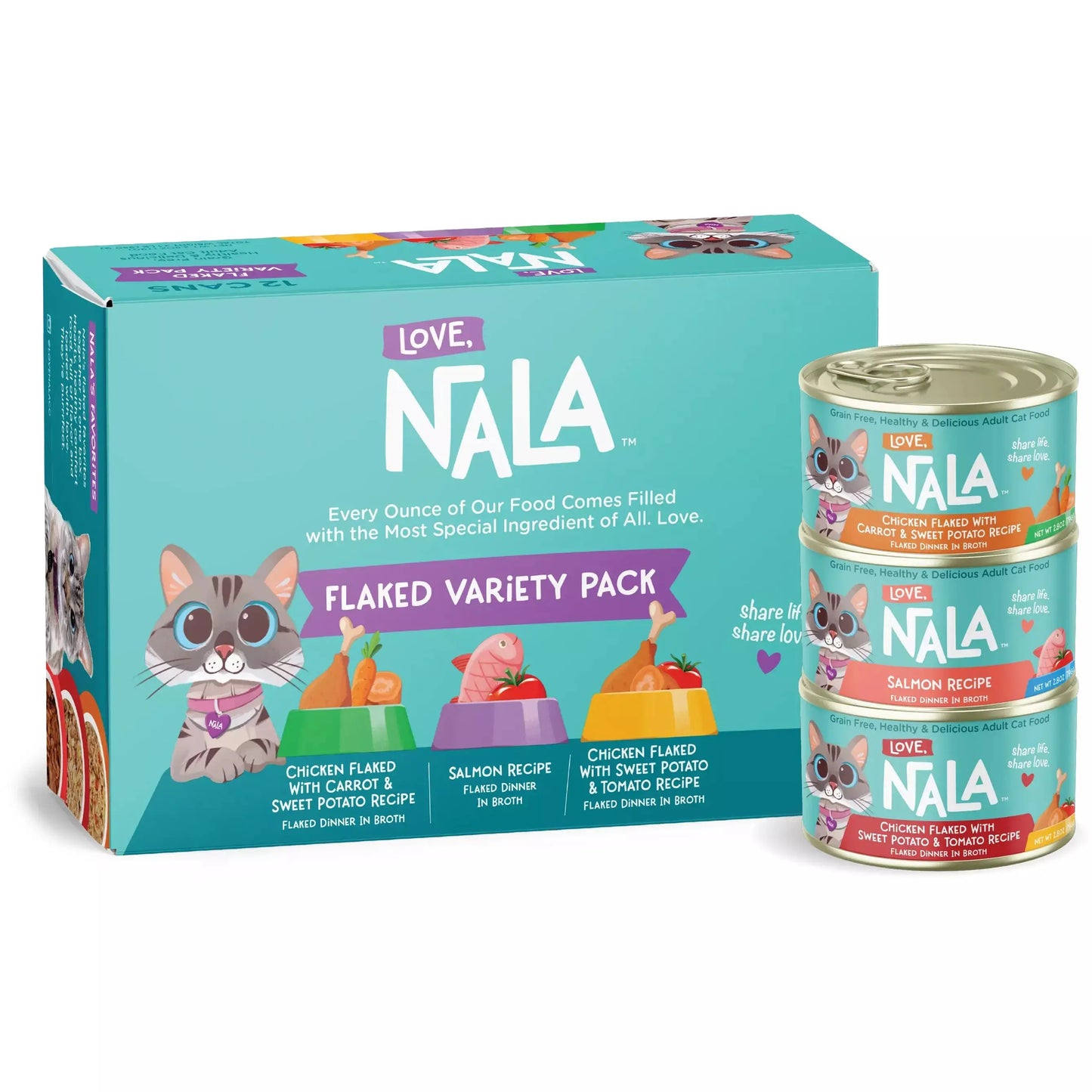 Love, Nala Flaked Variety Pack 2.8oz - 12 per Case Love Nala