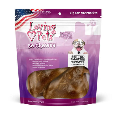 Loving Pets Be Chewsy Pig Ear Dog Treat Loving Pets