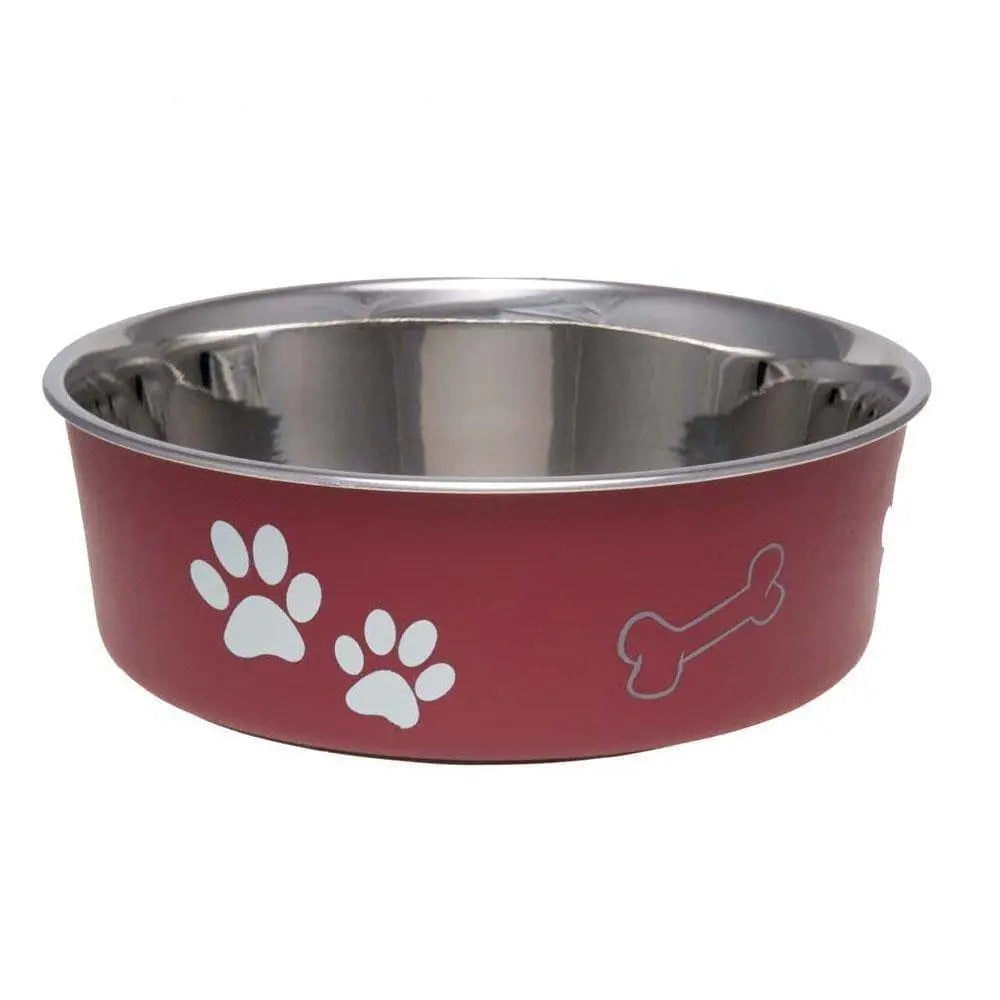 Loving Pets® Bella Bowls Classic Pet Dish Merlot Color Medium Loving Pets®