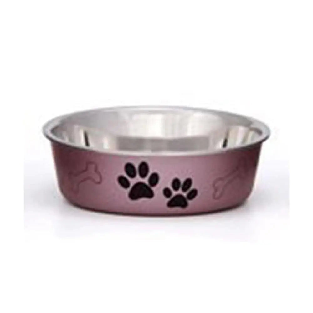 Loving Pets® Bella Bowls Mettalic Pet Dish Grape Color Medium Loving Pets®
