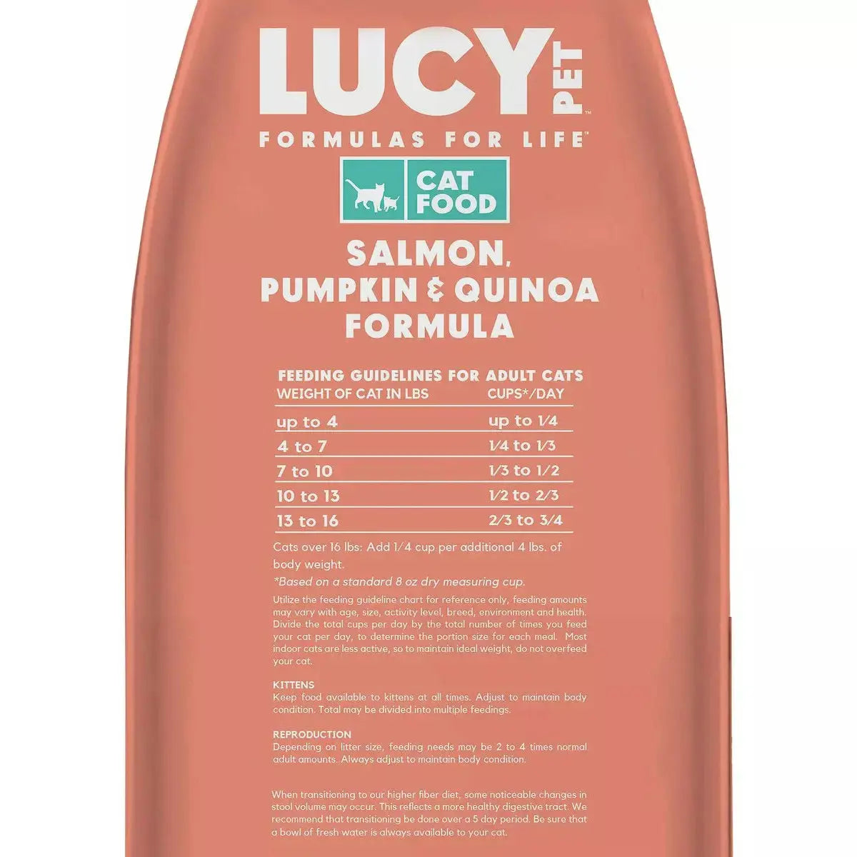 Lucy Pet Products Formulas for Life Dry Cat Food Salmon, Pumpkin & Quinoa Lucy Pet Products