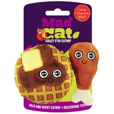 Mad Cat Chicken and Waffles Cat Toy Set Mad Cat
