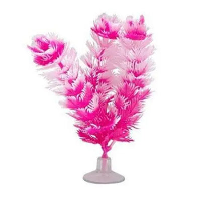 Marina Betta Foxtail Hot Pink/White Plastic Plant Marina