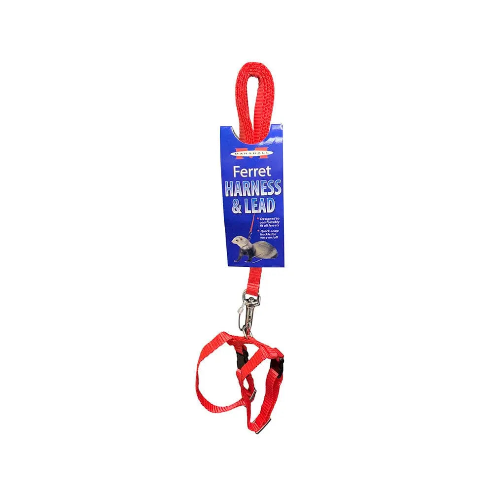 Marshall® Harness & Lead Set for Ferret Red Marshall® Pet
