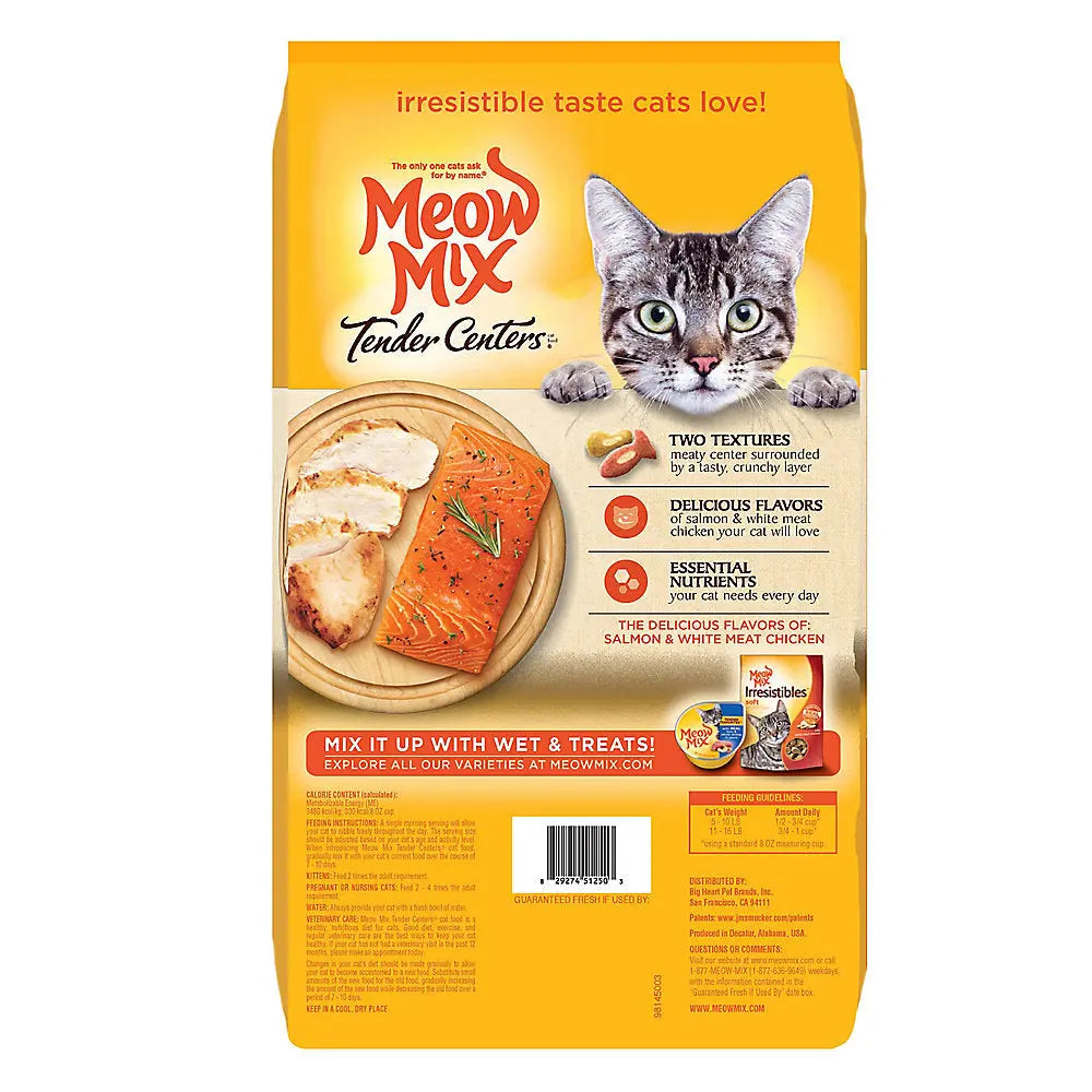 Meow-Mix Tender Centers Dry Cat Food Salmon & Chicken Meow-Mix