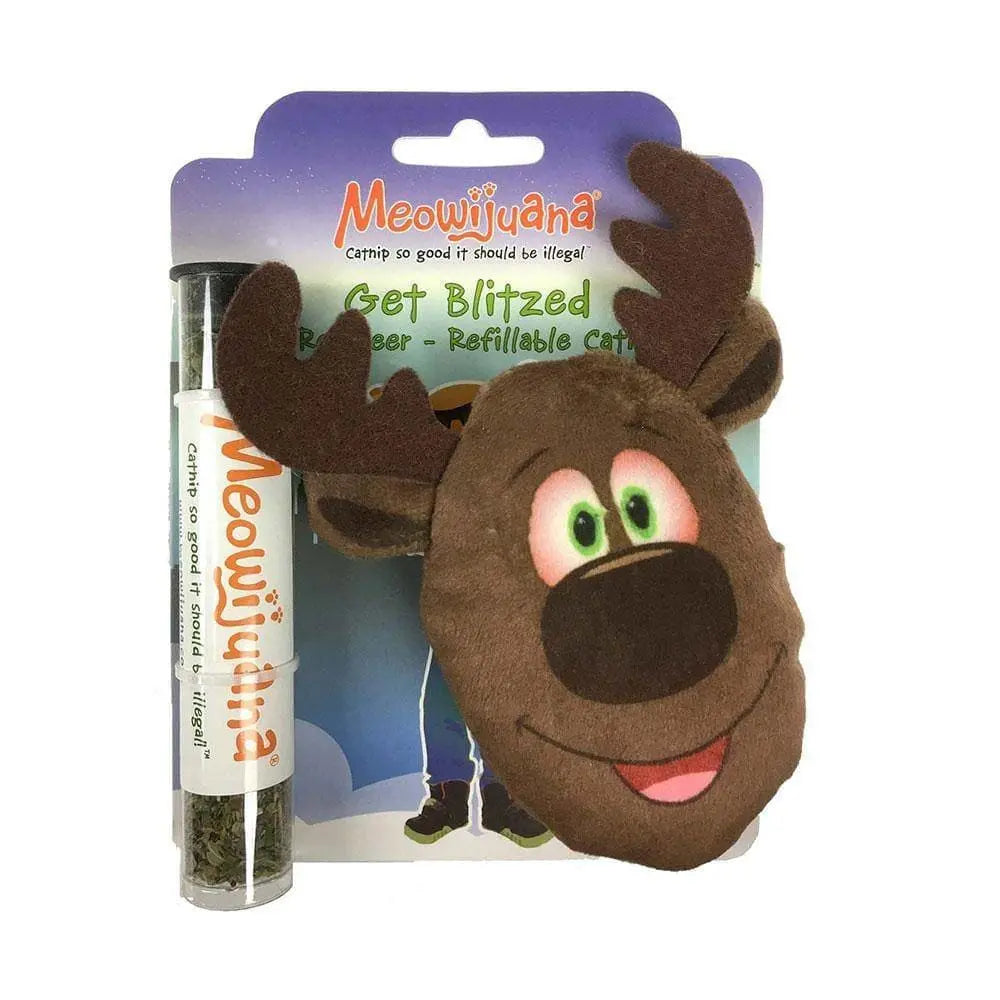 Meowijuana® Get Blitzed Refillable Reindeer Cat Toys Meowijuana®