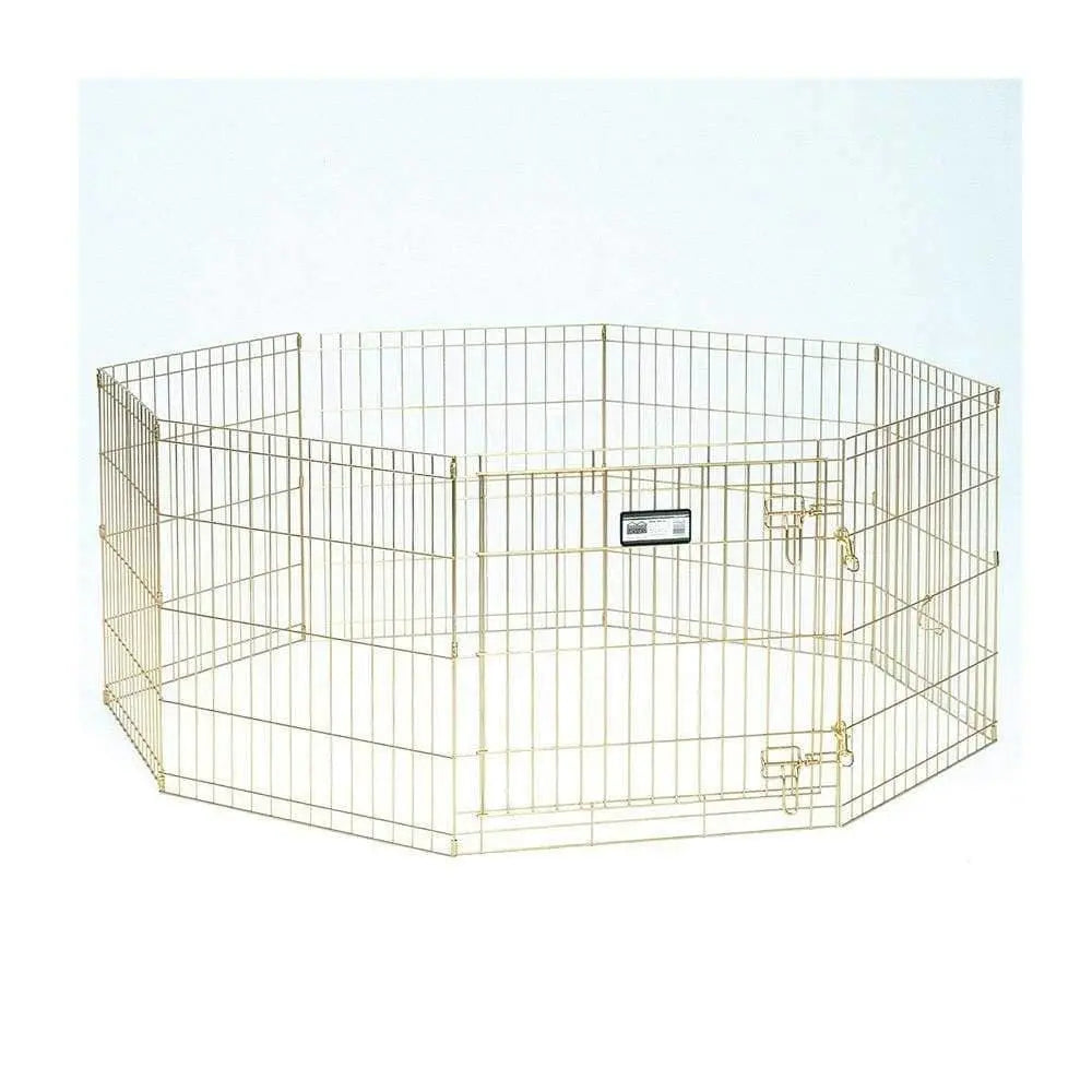 Mid West® Gold Zinc Exercise Pen with Door for Dog 36 Inch Mid West®
