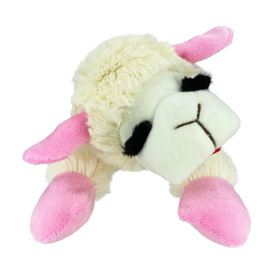 Multipet Lamb Chop Dog Toy w/ Pink Ribbon Multipet