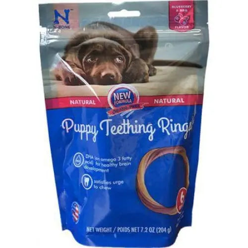 N-Bone Puppy Teething Rings Blueberry Flavor N-Bone