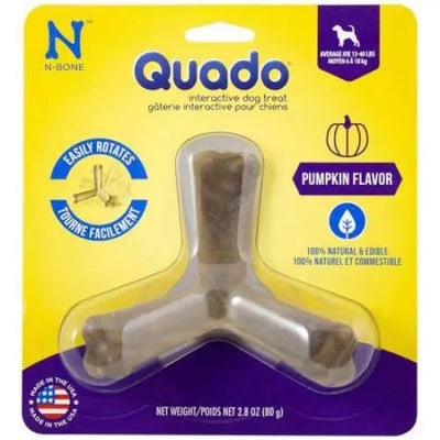 N-Bone Quado Interactive Dog Treat - Pumpkin Flavor N-Bone