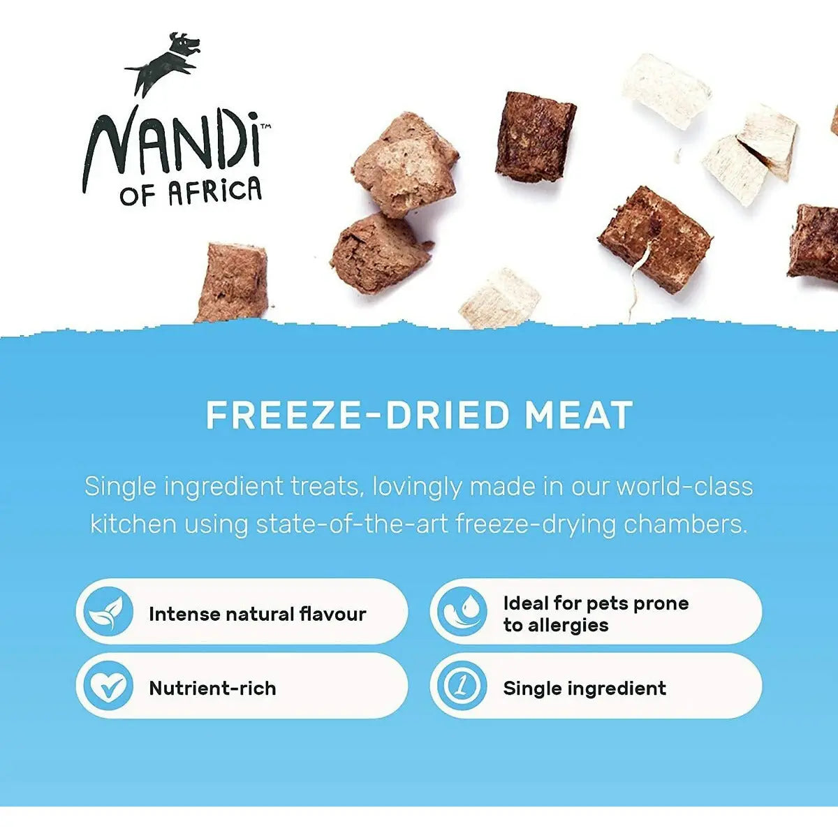 Nandi Kalahari Lamb Freeze-Dried Dog Treats 2oz Nandi
